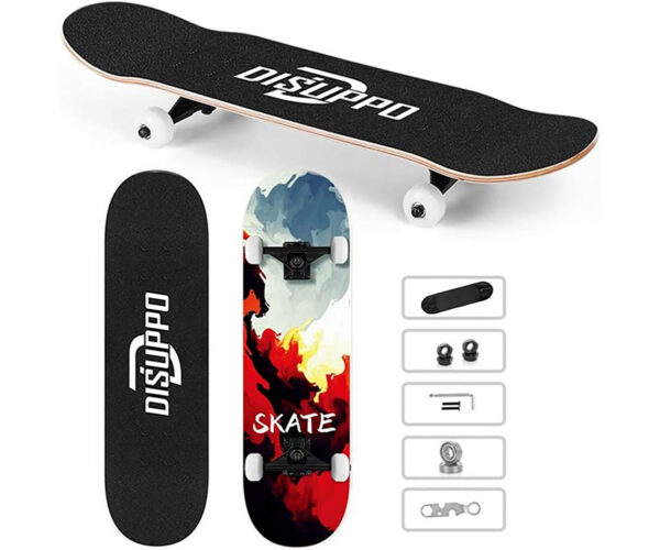 Disuppo Skateboard "SKATE" incl. Rugzak